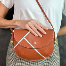 Итальянская женская наплечная сумка DuDu серии Skye | коричный - Dudubags фото 6