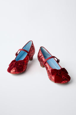 SEQUIN HEELED SHOES WITH BOW - Zara фото 4