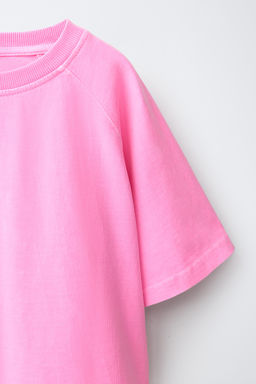 CONJUNTO JOGGING CAMISETA Y BERMUDA LISO / Rosa fl?or