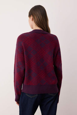 Murdum Yumusak Dokulu Baklava Desenli V Yaka Triko H?rka TWOAW26HI00229 - Trendyolmilla фото 4