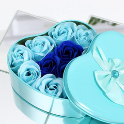 Мыльные розы, бирюзовые и синие, набор 11 шт. - SB BEAUTY фото 4