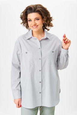 Рубашка Svetlana Style 2117 серый полоска