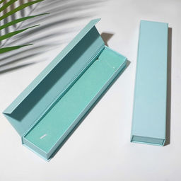 Цена за 6 шт. Коробочка подарочная под браслет/цепочку/часы Тиффани, 22.5?5 см (размер полезной части 22?4.5 см), голубая, вставка голубая - Simaland фото 2