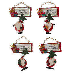 Изделие декоративное подвесное "Дед Мороз", L12 W1 H22 см, 4в.