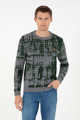 Мужской серый меланжевый свитер Неожиданная скидка в корзине