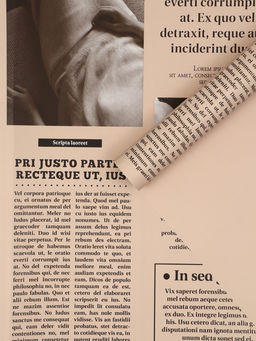 Цена за 15 шт. Пленка флористическая "Газета любви" 65мкм, 50х57 ±1см