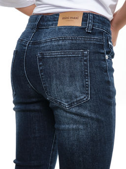 Джинсы синие для девочки 33-1075 синий - Mini maxi фото 3