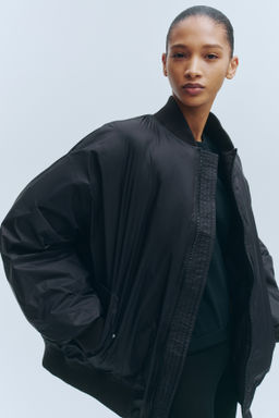 Cazadora bomber oversize de plum?n - H&m фото 3