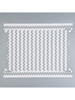 Цена за 5 шт. Коробка подарочная складная белая, упаковка, «Зигзаги», 32 х 25 х 16 см