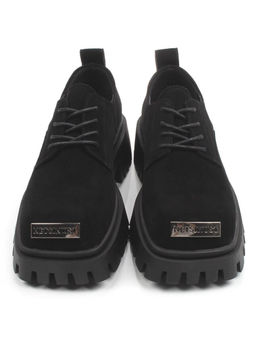 03-23120-6 BLACK Полуботинки демисезонные женские (натуральная замша)