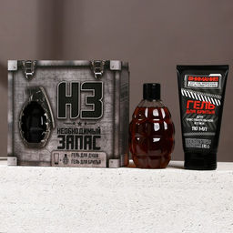 Подарочный набор Необходимый запас: гель для душа 250 мл и гель для бритья 110 мл, HARD LINE