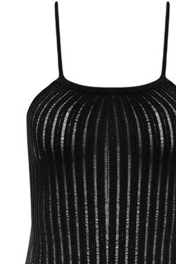 TRENDYOLMILLA Siyah Vucuda Oturan Maxi Triko S?rt Dekolteli Plaj Elbisesi TBESS24EL00054  фото 8