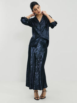 Юбка макси из блестящей ткани / Zarina