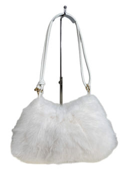 Женская сумка из искусственного меха, цвет белый