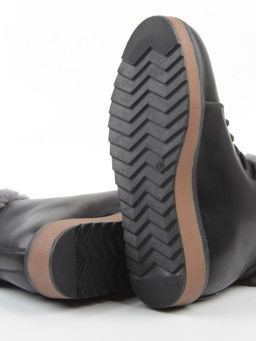 04-5606-2 BLACK Ботинки зимние женские (натуральная кожа, 100% шерсть)