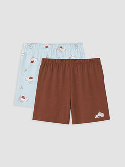 Bask?l? Kad?n ?ort Pijama Alt? 2li
