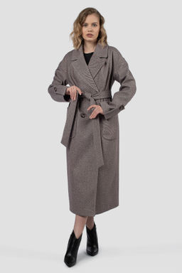 01-12229 Пальто женское демисезонное (пояс)