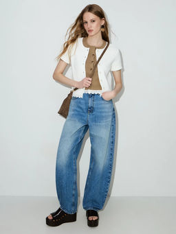 Укороченный кардиган из хлопка / Zarina  фото 3