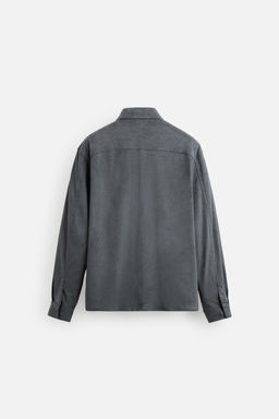 LIGHTWEIGHT FAUX SUEDE OVERSHIRT - Zara фото 24
