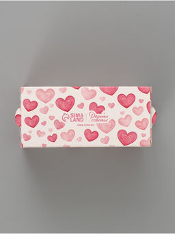 Цена за 5 шт. Коробка подарочная с окном «Сердца», 12×5.5×5.5 см, самосборная