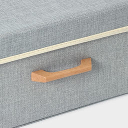 Короб стеллажный для хранения с крышкой LaDо́m «Франческа», 33×24×18 см, серо-голубой