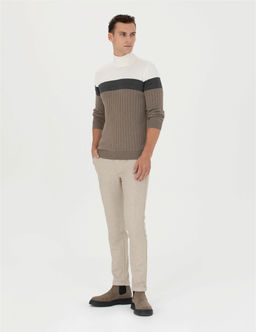 Bej Slim Fit Kanvas Pantolon - Pierre cardin фото 3