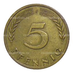 5 пфеннигов 1950 года J Германия