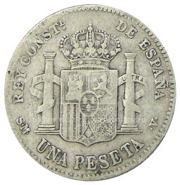 1 песета 1902 года Испания