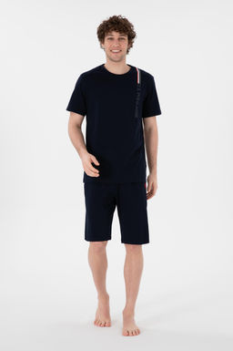 Erkek Lacivert Pijama Tak_m_ Sepette S_rpriz _ndirim