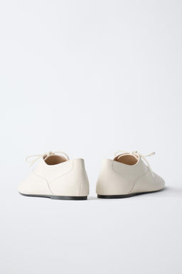 BLUCHER CORDONES PIEL / Blanco - Zara фото 5