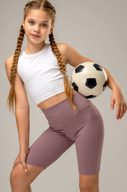 Велосипедки в рубчик для девочки Happyfox - Happy fox фото 8