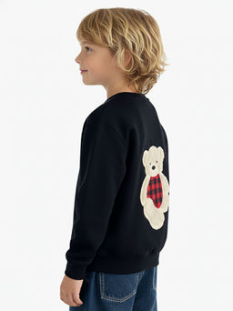 Свитшот с аппликацией 22-0533 черный|красный - Mini maxi фото 3