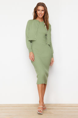 Mint 2li Midi Triko Basic H?rkal? Elbise TWOSS23EL00738