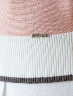 Джемпер с V-вырезом с коротким рукавом из вискозы