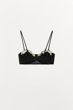 CONTRAST LACE UNDERWIRED BRA - Zara фото 5