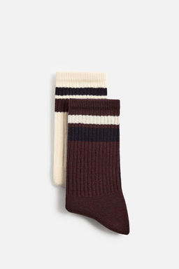 PACK OF 2 STRIPED SOCKS