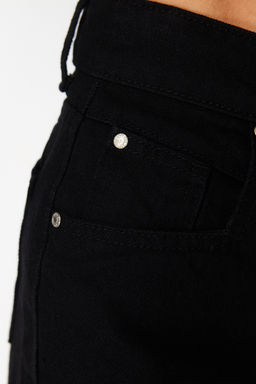 Siyah Denim Puskullu Plaj Sort TBESS22SR0395