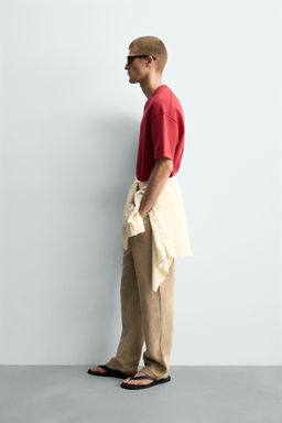 SUDADERA RELAXED FIT INTERLOCK / Rojo - Zara фото 4