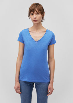 V Yaka Mavi Basic Modal Tisort  фото 3