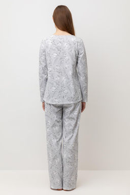 Е 20041/24/светло-серый,нежные цветы пижама жен