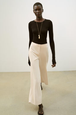 STRAIGHT-LEG HIGH-WAIST TROUSERS - Zara фото 10
