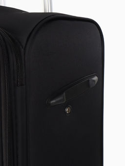 Чемодан 20",Текст,36*25*58,отд на молнии,1 нар/карм, увелич,код замок,4 колеса, черный