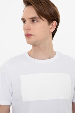 U. S. Polo Assn Мужская белая футболка с круглым вырезом - U.s. polo assn фото 2