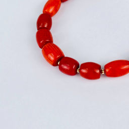 Браслет регулируемый на увеличение из Коралла - Радуга самоцветов фото 3