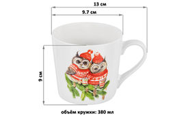 Набор 2 кружек 380 мл 13*9,7*9 см Зимние птички NEW BONE CHINA - Elan gallery фото 2