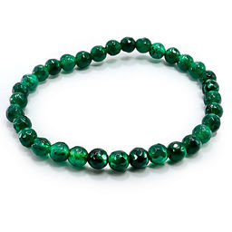 Браслет из камня с огранкой Изумрудная Хризоколла привлекает денежные потоки 6мм