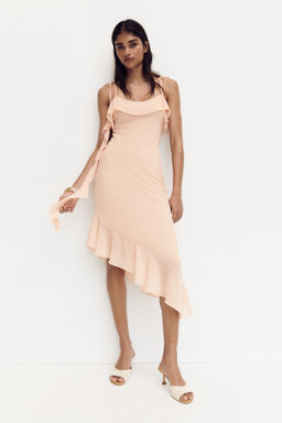Vestido de volantes con tirantes de lazo - H&m фото 2