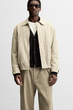 VISCOSE/COTTON WIDE FIT TROUSERS - Zara фото 5