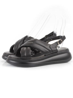 08-PEE37-2 BLACK Босоножки женские (натуральная кожа)