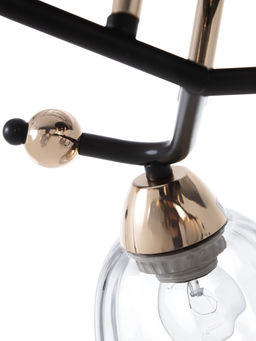 Люстра 12229/3, 2хE27, 60 Вт, чёрный/золото